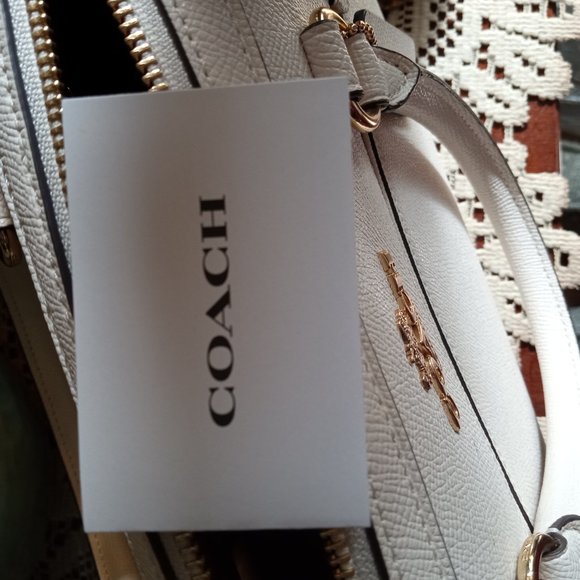 Coach Rowan Satchel - White pebbled leather - Picture 9 of 11